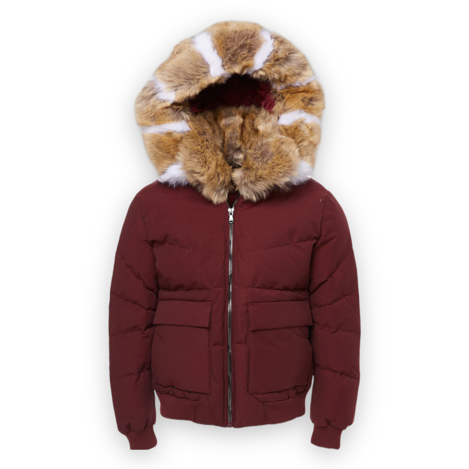 JORDAN CRAIG BURGUNDY TAN FUR JACKET – DripSeason