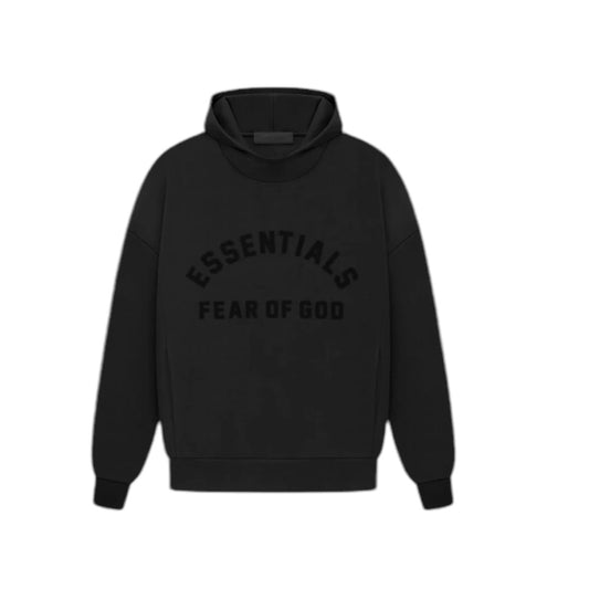 Essentials Fear of God Jet Black Hoodie