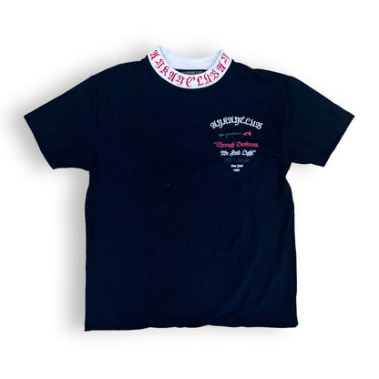 AYKAYCLUB Rose Oversized Black Tee