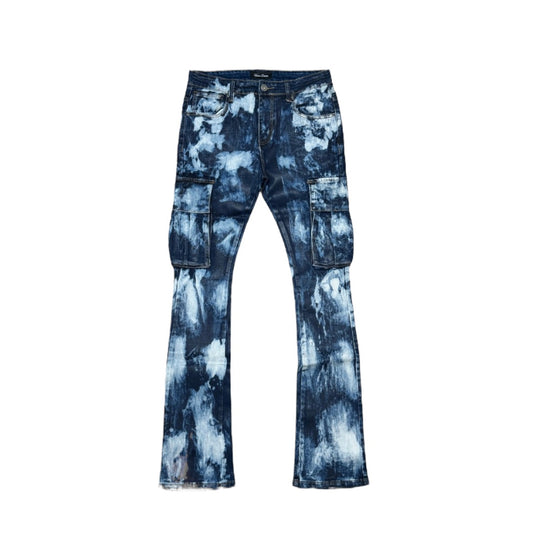 Vicious Washed Cargo Stacked Denim W/Waxed Coating-VC736