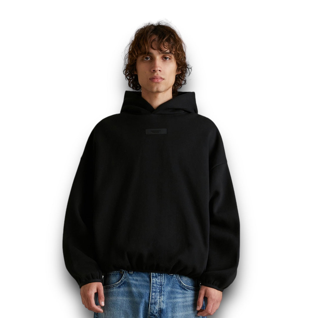 Essentials Fear of God Jet Black Hoodie