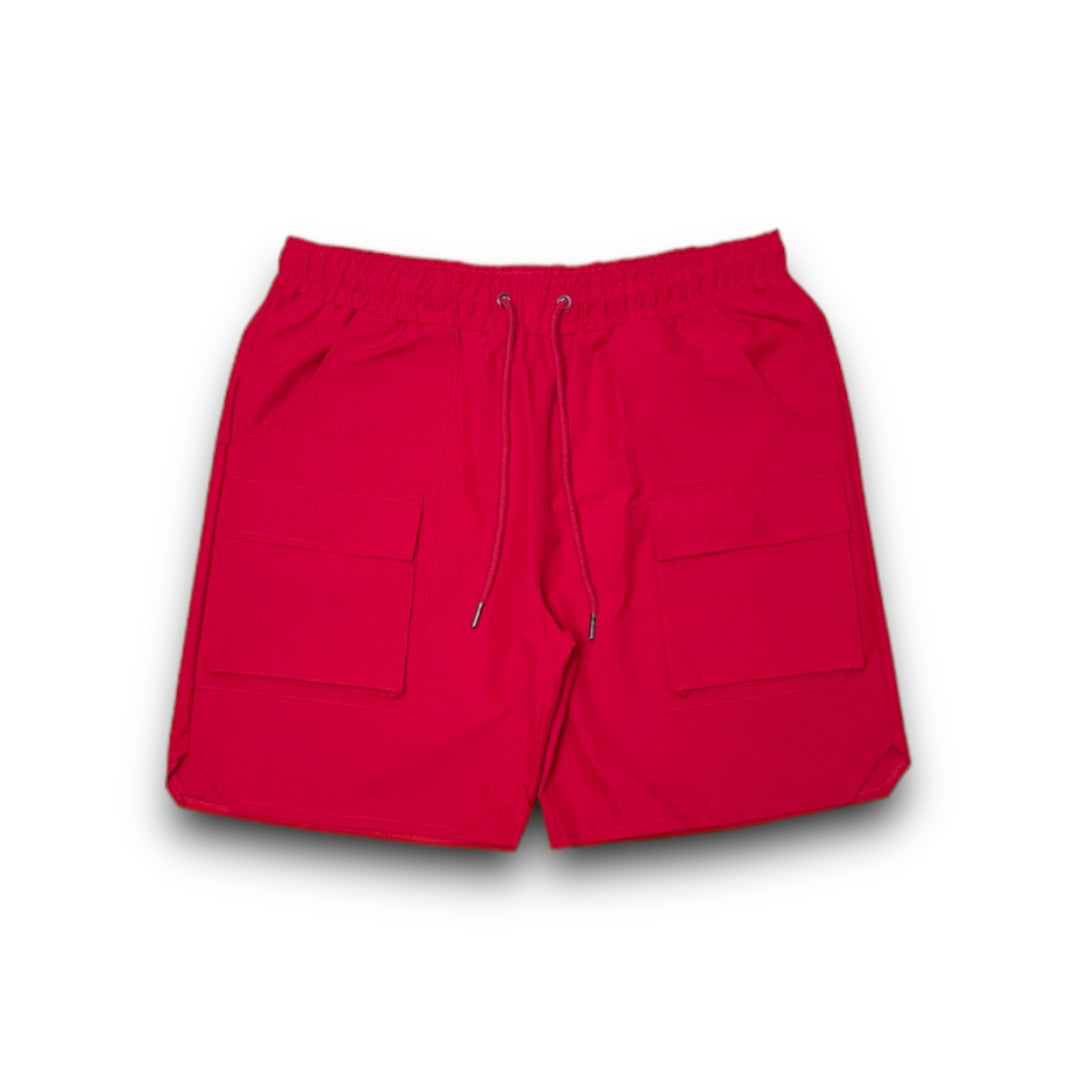 Motive Denim Nylon Red Shorts