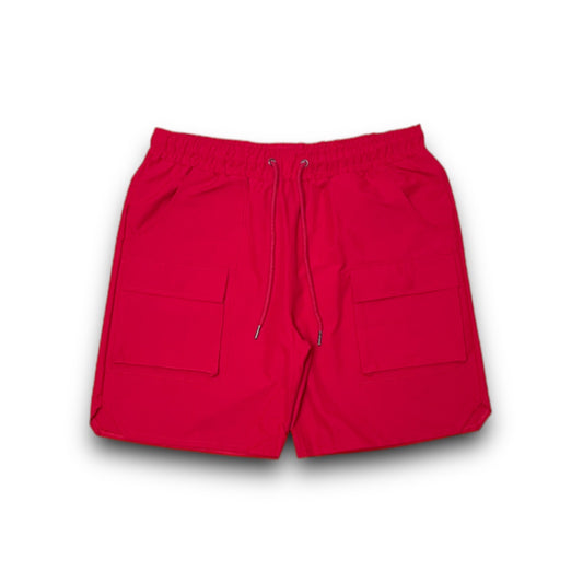 Motive Denim Nylon Red Shorts