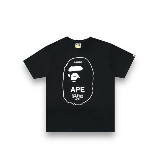BAPE Tee Printing Reflective Color Black White Summer Boyfriend T-Shirt