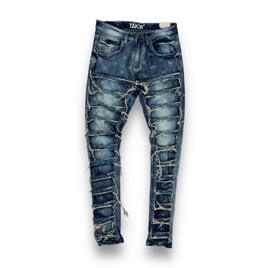 Taker Dark Wash Ripped Jeans