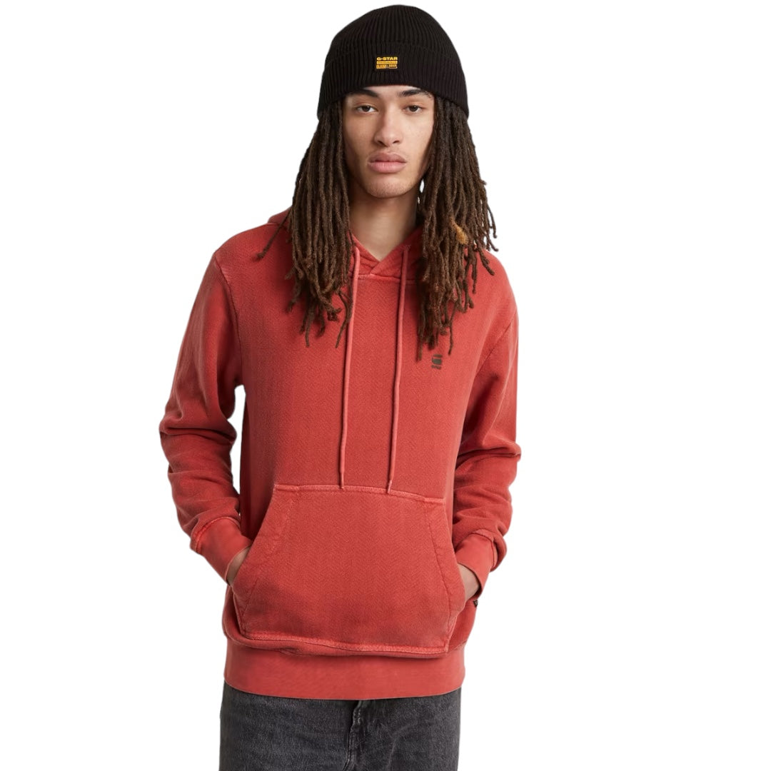 G-STAR Overdyed Hoodie Red