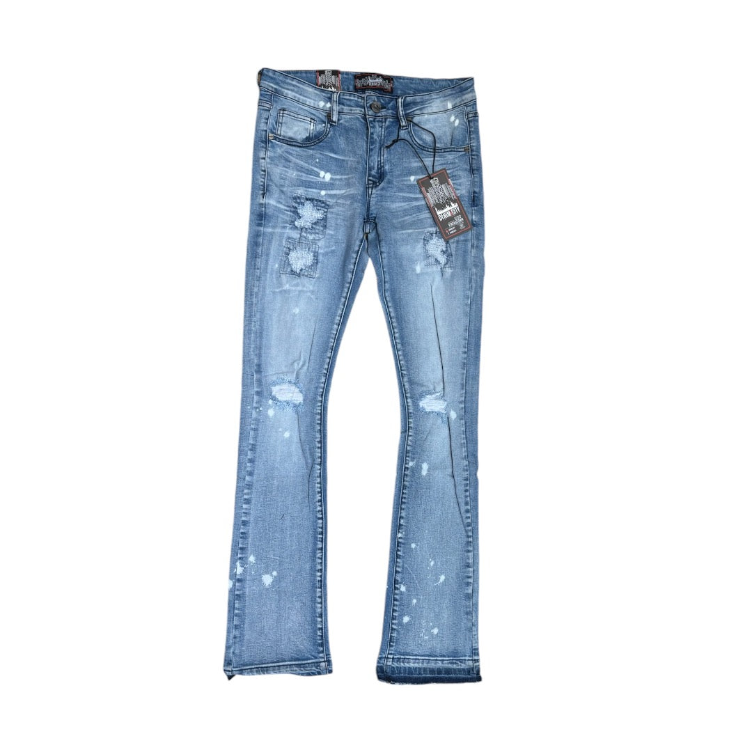 DenimiCity NEW LIGHT BLUE STACKED JEANS