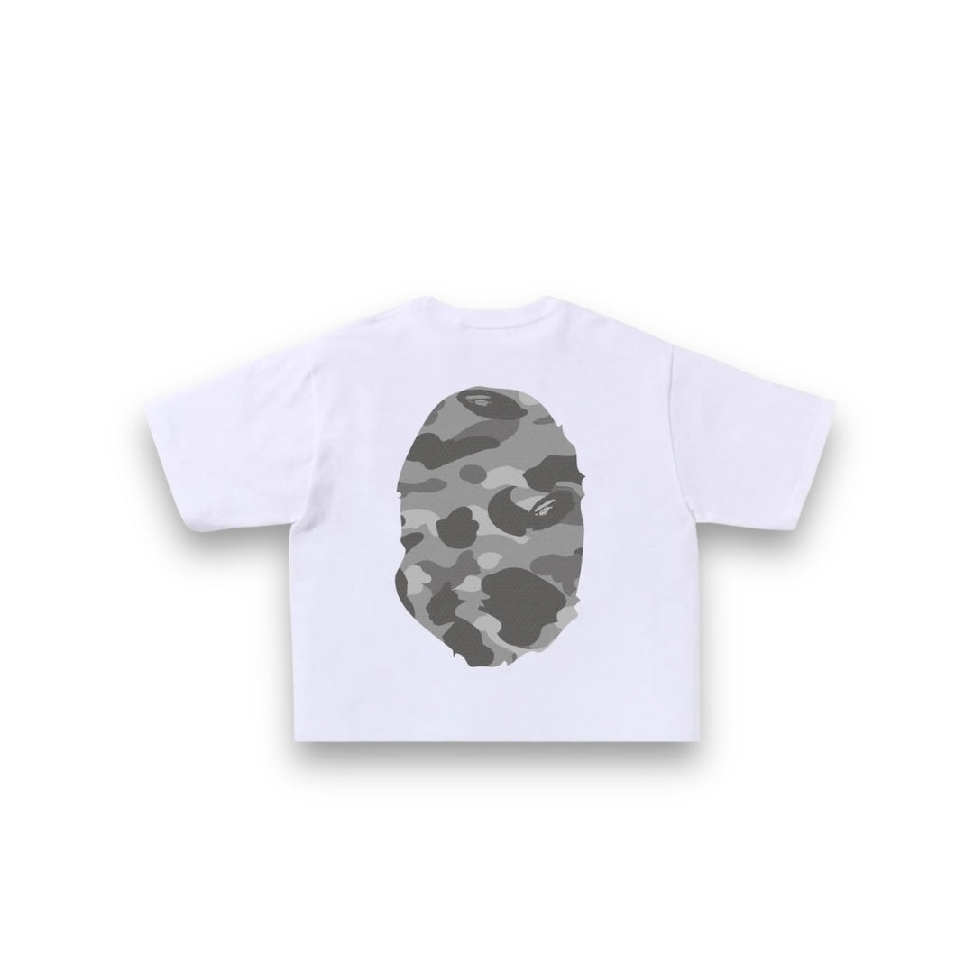 Bape Grey Camo Big Ape Head Tee