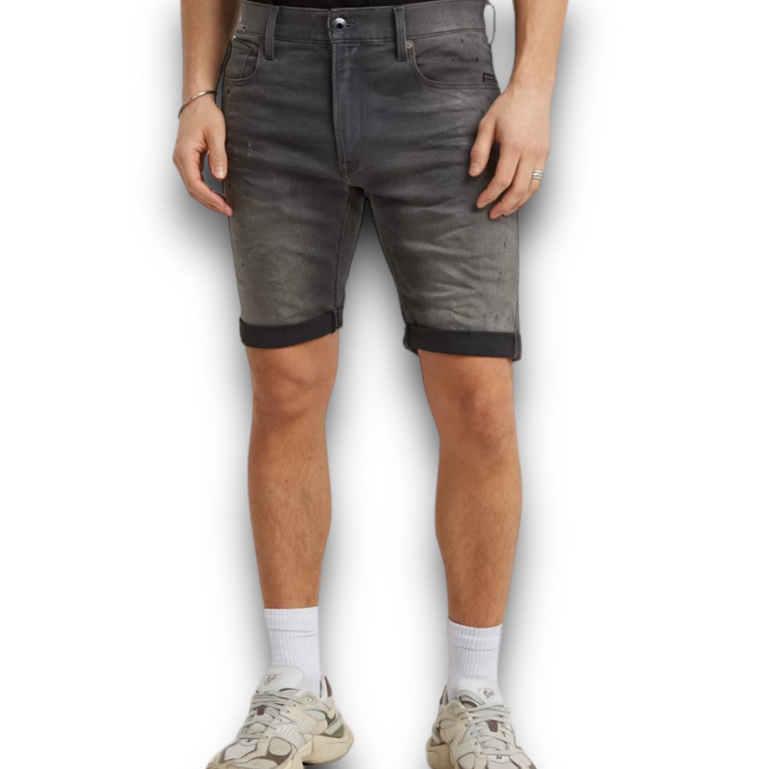 G-Star 3301 Slim Denim Shorts “Light Aged Destroy”