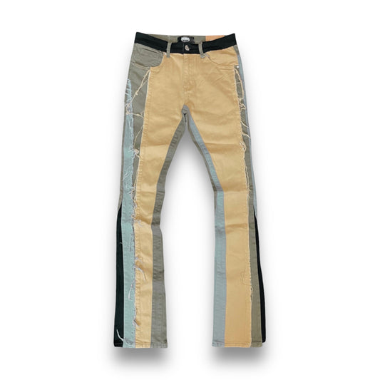 Vicious Denim Olive Branch Stacked Pants