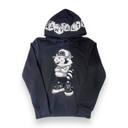 Rawyalty Cash Addicted Chenille Black/White Hoodie