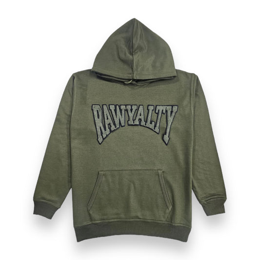 Rawyalty Olive Chenille Hoodie
