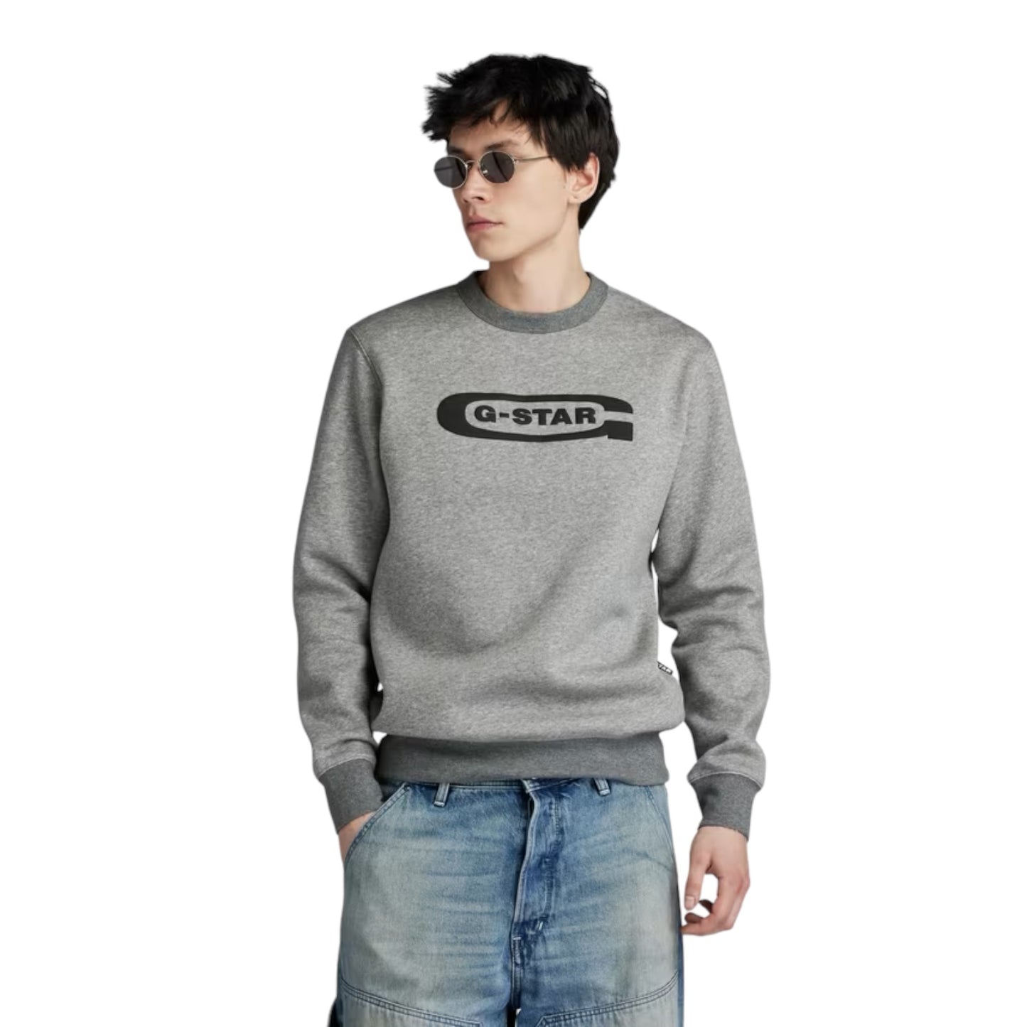 G-STAR old school logo sweater gray