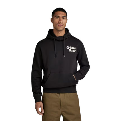 G-STAR back printed hoodie Black