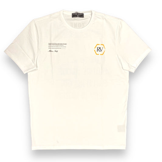 Roberto Vino Milano White/Orange T-shirt