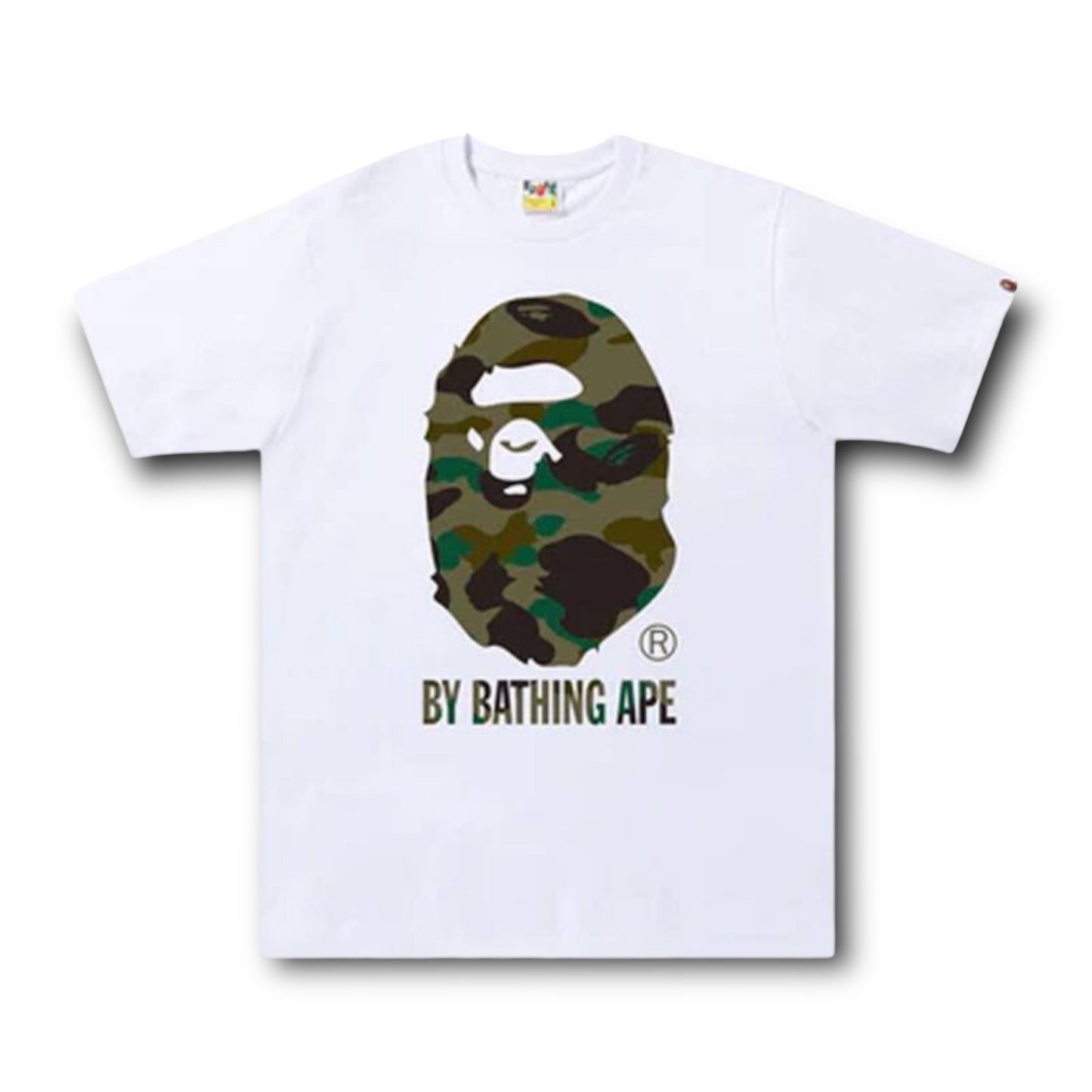 Bape Green Camo Big Ape Head Tee