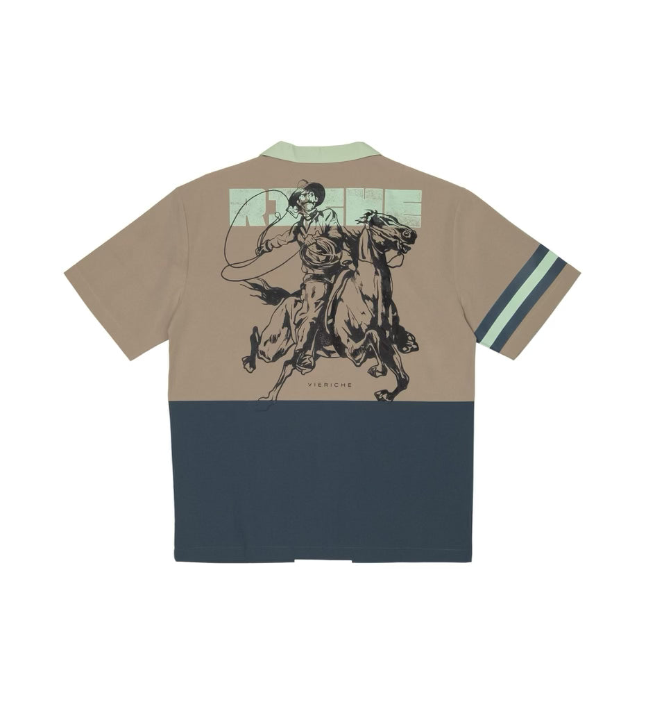 VIE RICHES Wild Cowboy Woven Clay Tee