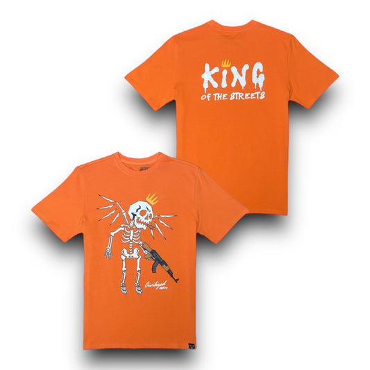 CIVILIZED KING OF THE STREETS ORANGE T-SHIRT