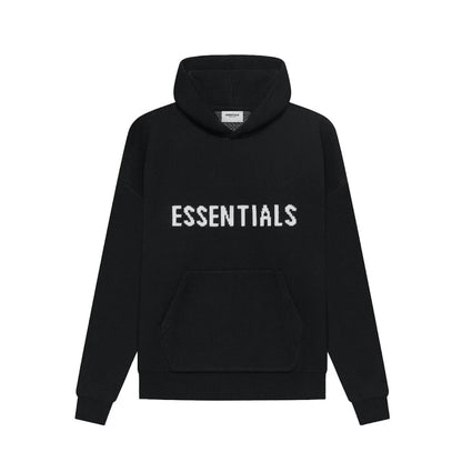 Fear Of God Essentials knit Pullover Hoodie black