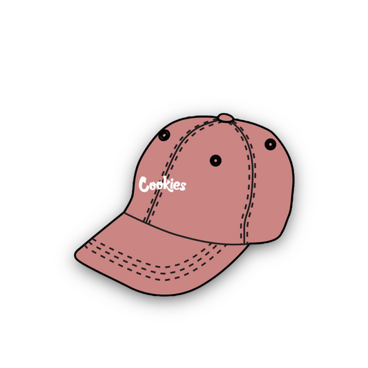 Cookies Cotton Canvas DAD HAT Dusty Rose / White