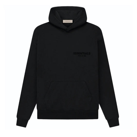 Essentials Fear of God Pullover Hoodie Applique Logo BLACK