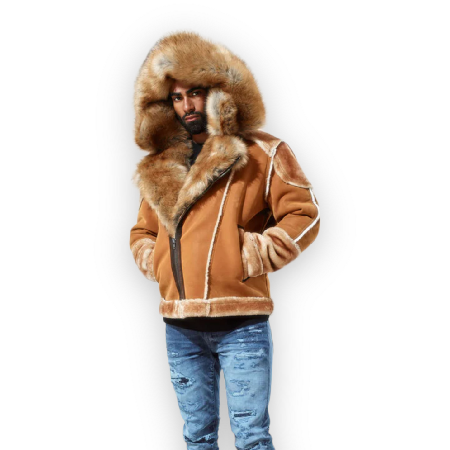 JORDAN CRAIG FUR COGNAC/TAN JACKET