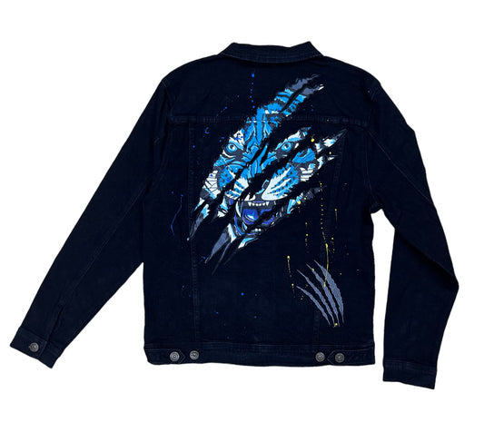 Motive Denim tiger jean jacket black /blue