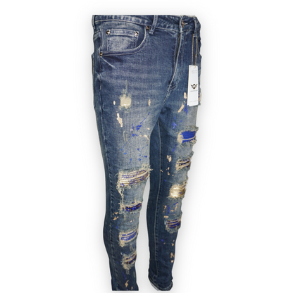 FerrariMassari Bandana Drip Gold Jeans