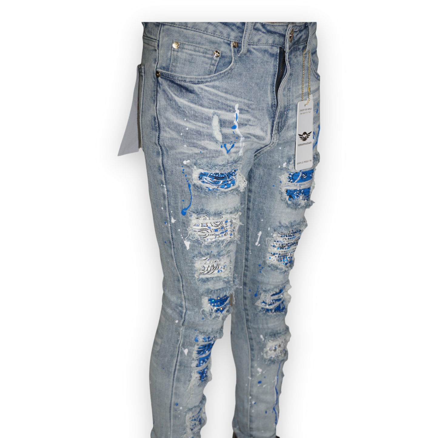 FerrariMassari Bandana Drip Royal jeans