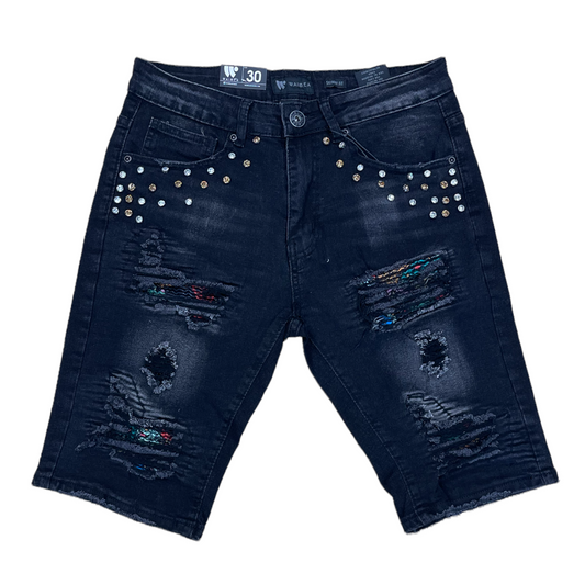 Waimea Black Gold/Silver stones Jean Shorts