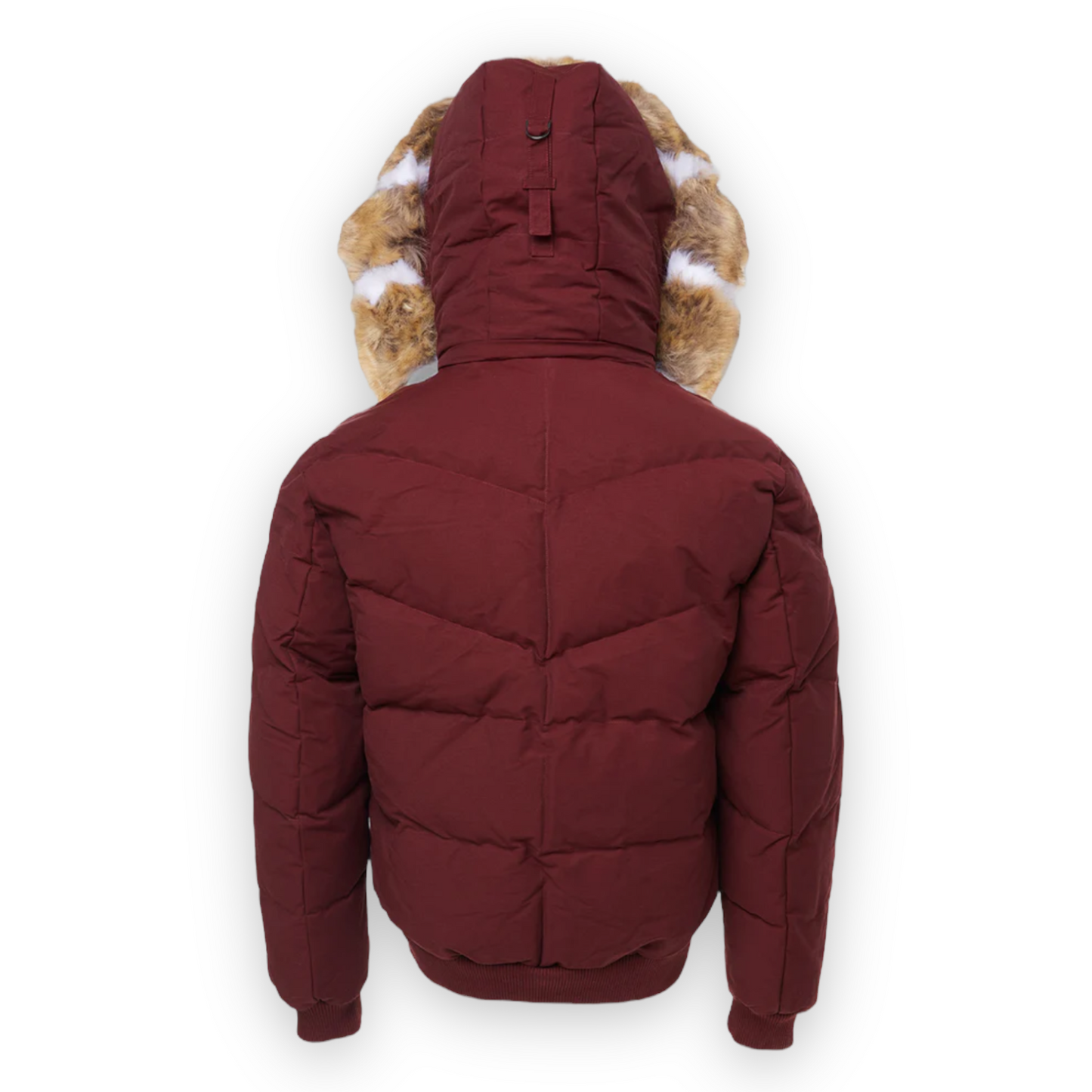 JORDAN CRAIG BURGUNDY TAN FUR JACKET